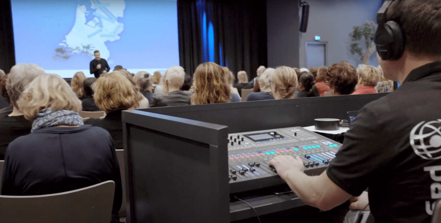 De presentatie verloopt succesvol door ons techniek team